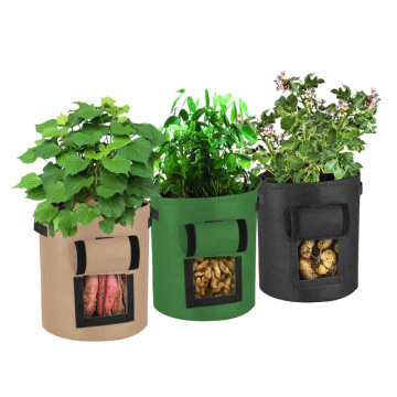 Promoção 2 7 10 20 25 30 100 galões de cuidados de planta ferramentas de jardim de tecido verde potes hdpe cultivar hidroponia para plantas